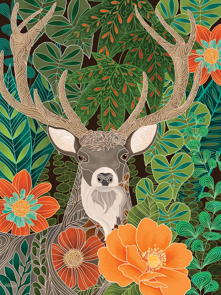 Forest Deer art print by Cat Thurman Designs for $57.95 CAD