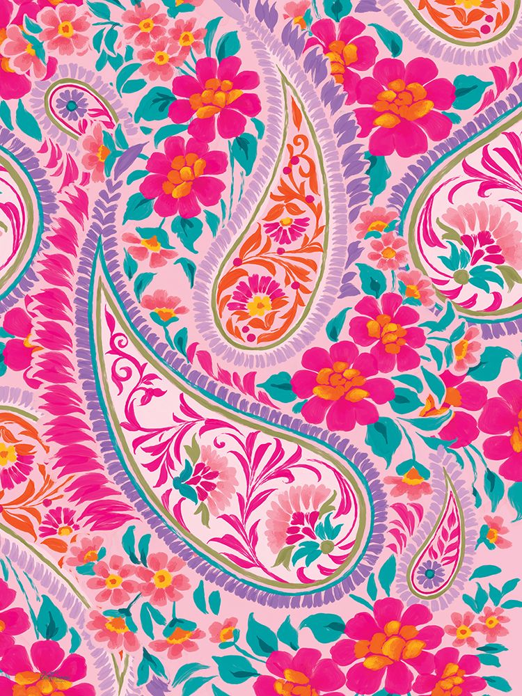 Bright Paisley art print by Cat Thurman Designs for $57.95 CAD