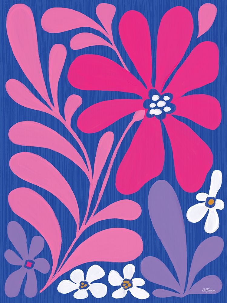 Funky Modern Floral art print by Cat Thurman Designs for $57.95 CAD