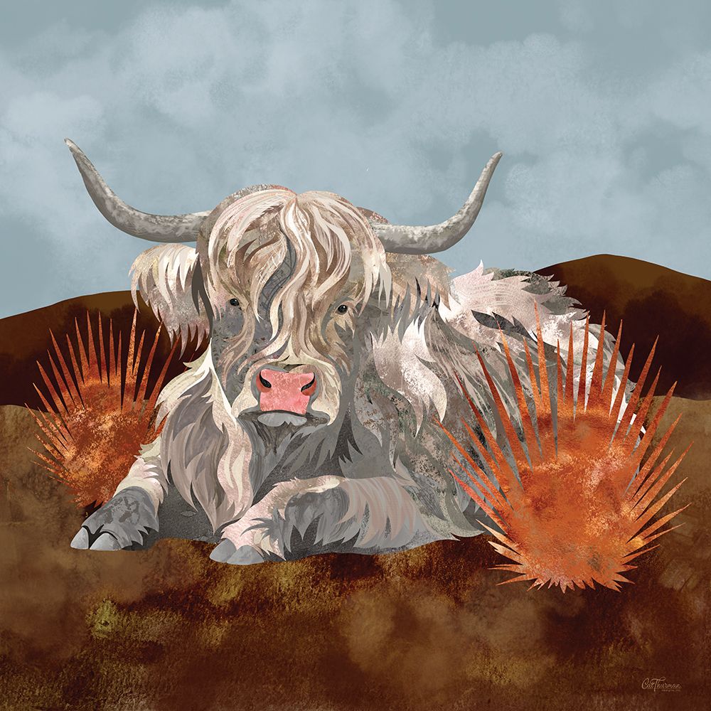 Fluffy Fellow art print by Cat Thurman Designs for $57.95 CAD