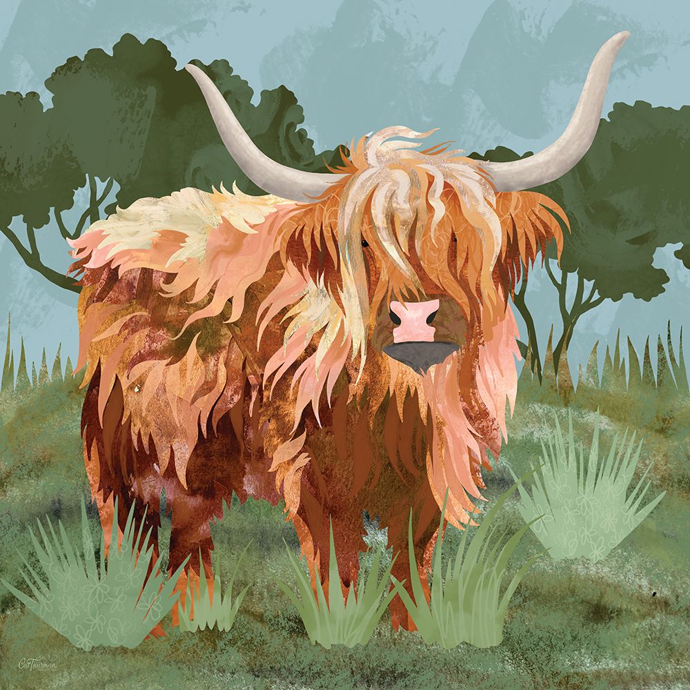 Highland Hairdo art print by Cat Thurman Designs for $57.95 CAD