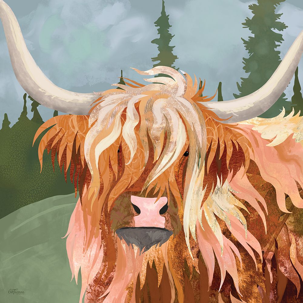 Fringed Friend art print by Cat Thurman Designs for $57.95 CAD