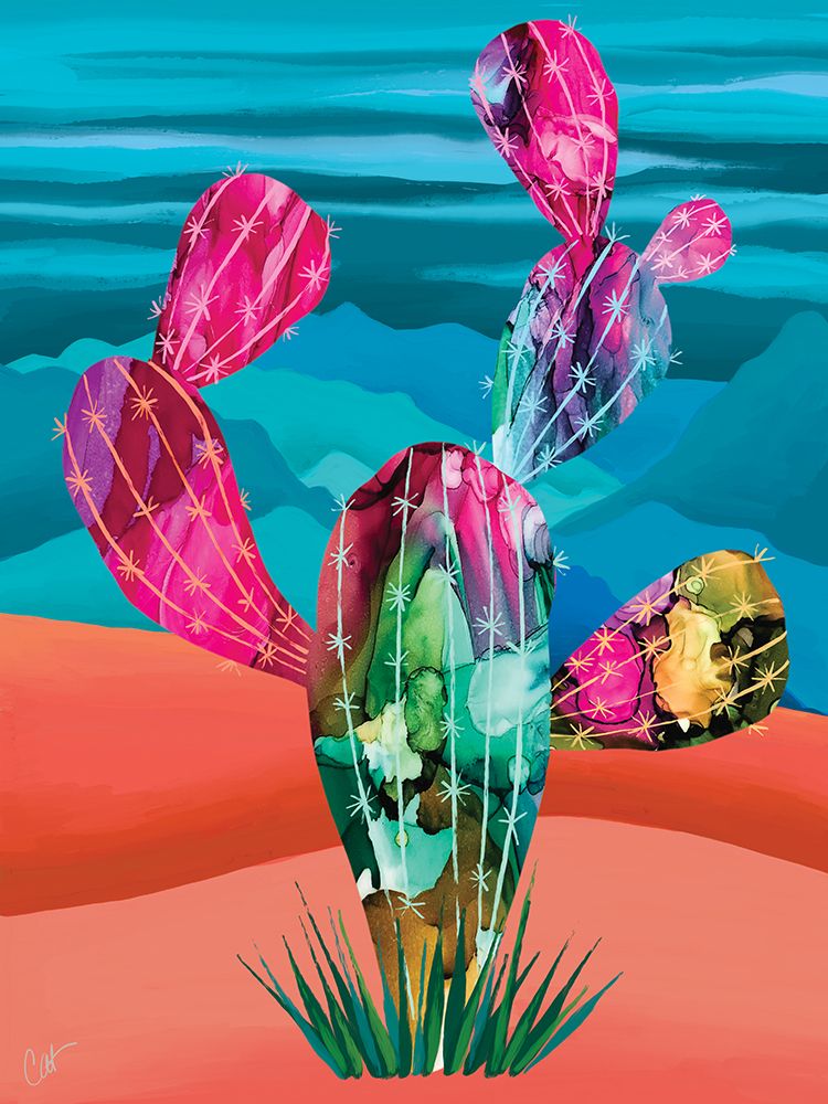 Crazy Cactus art print by Cat Thurman Designs for $57.95 CAD