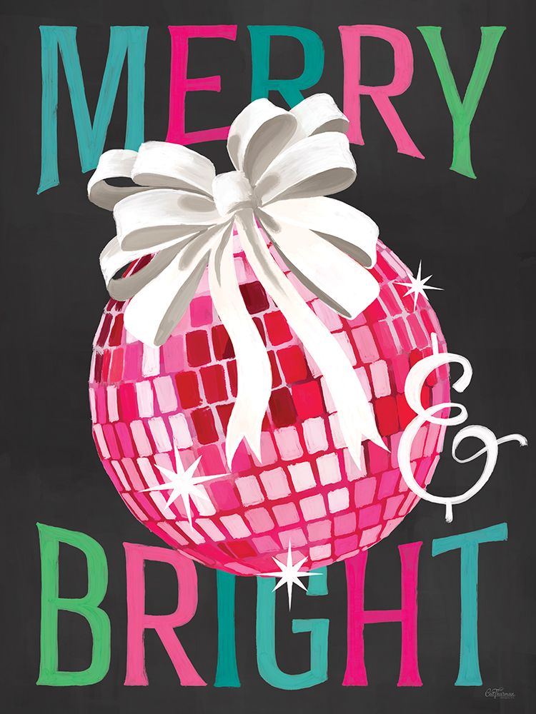 Merry And Bright Disco Ball art print by Cat Thurman Designs for $57.95 CAD