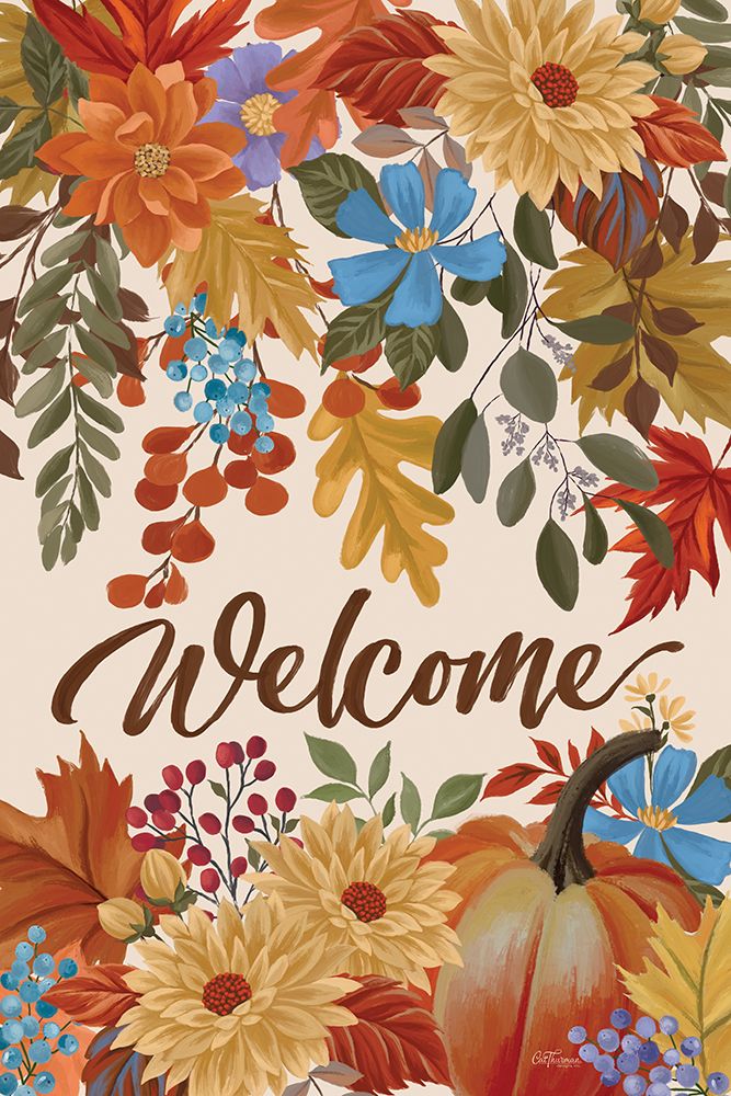 Welcome Fall art print by Cat Thurman Designs for $57.95 CAD