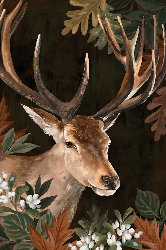 Forest Deer art print by Cat Thurman Designs for $57.95 CAD