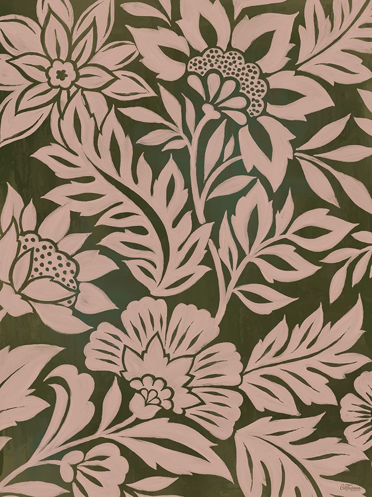 Olive Damask art print by Cat Thurman Designs for $57.95 CAD