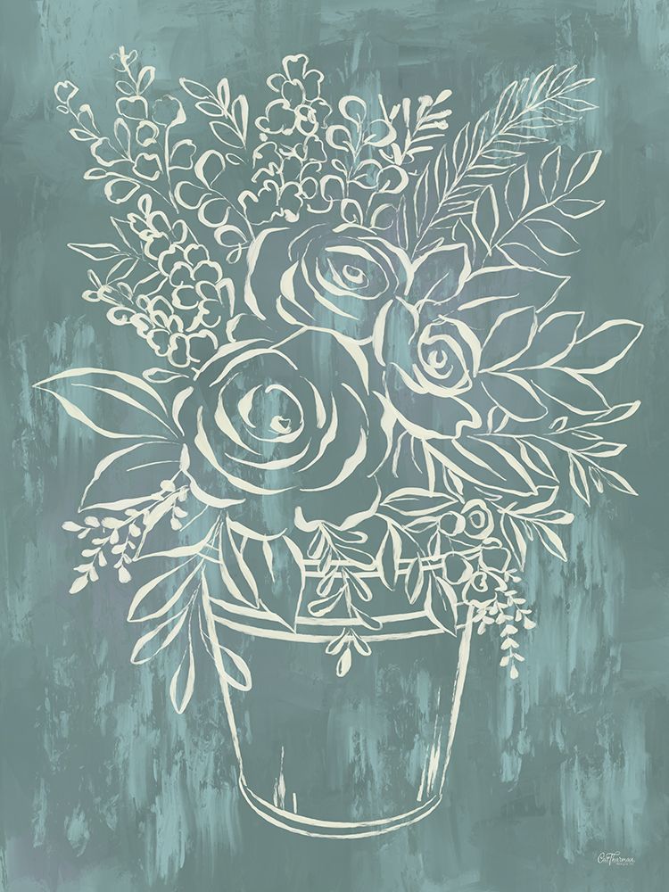 Etched Bouquet I art print by Cat Thurman Designs for $57.95 CAD