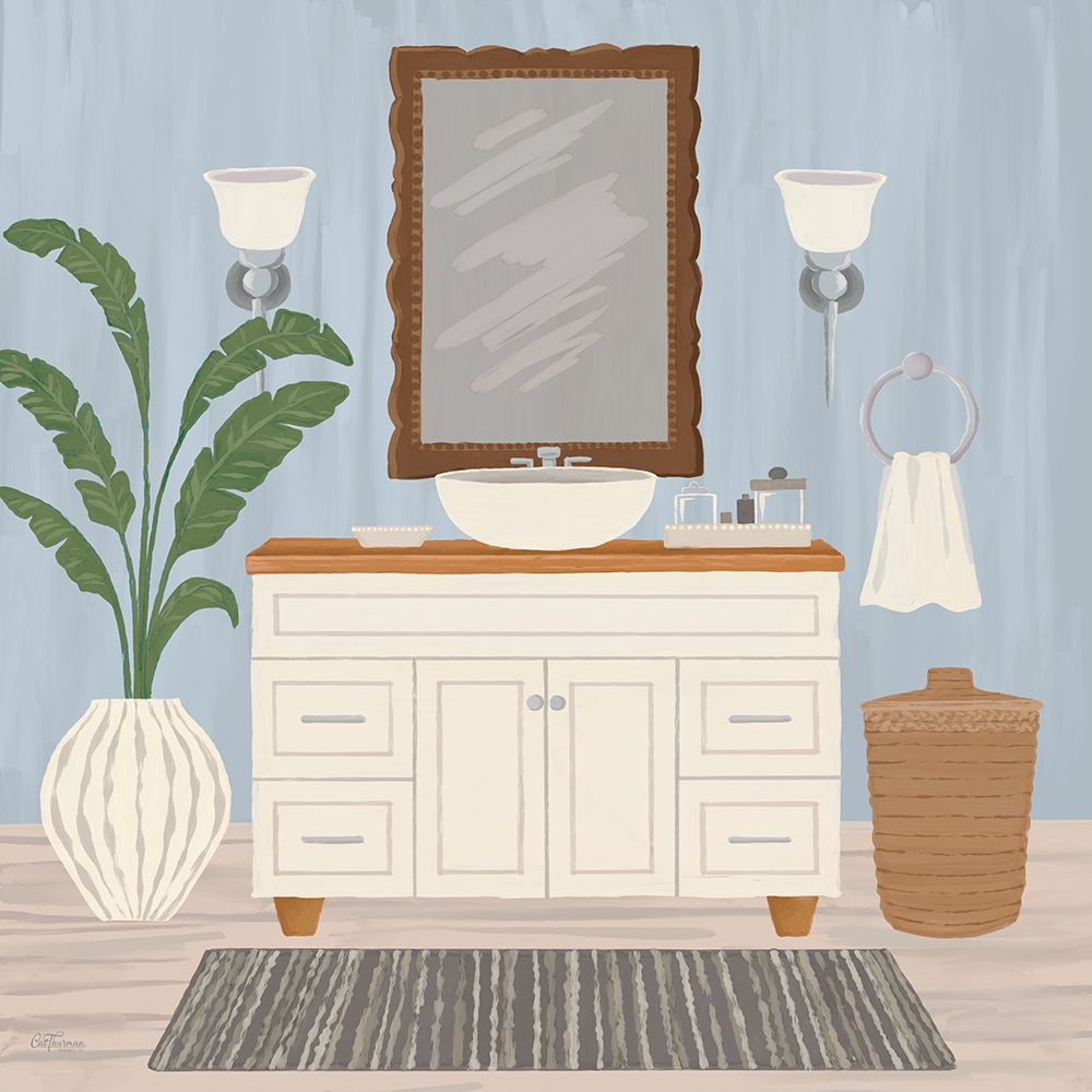 Unwind and Refresh Bath Set 1 art print by Cat Thurman Designs for $57.95 CAD