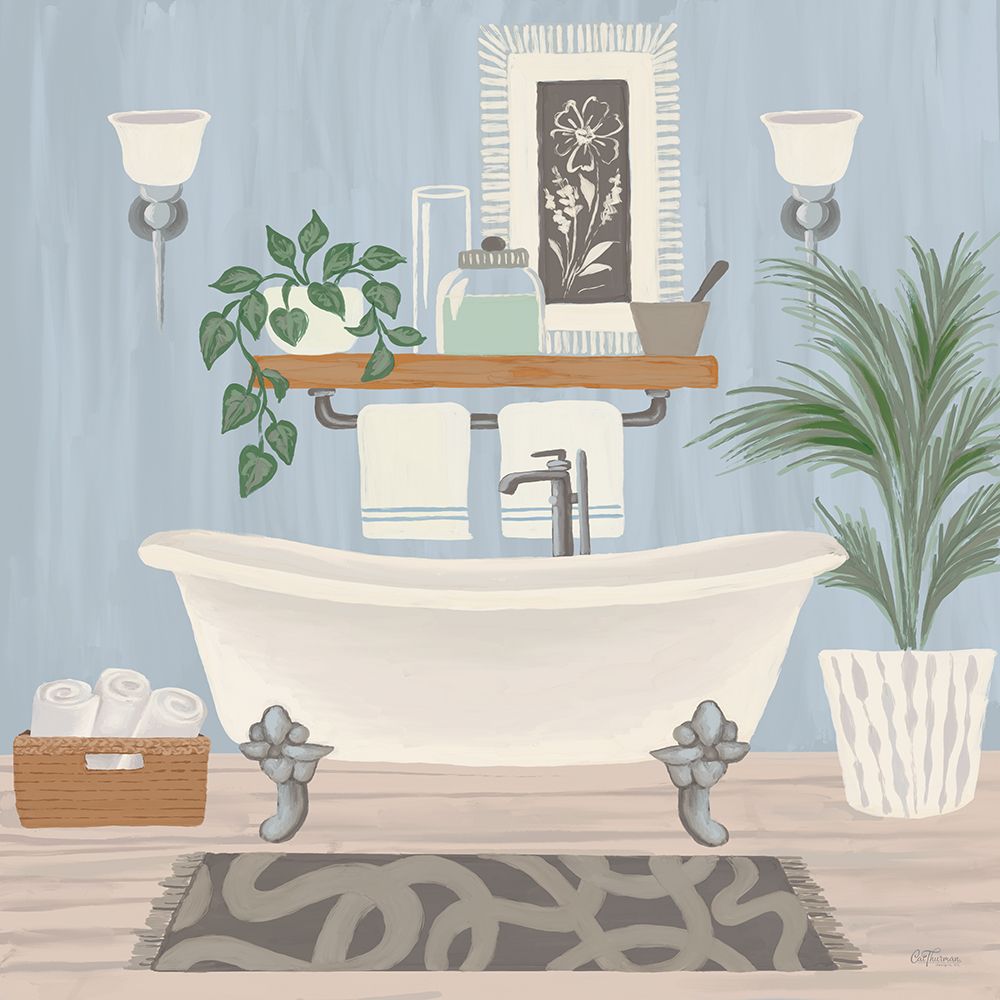 Unwind and Refresh Bath Set 2 art print by Cat Thurman Designs for $57.95 CAD