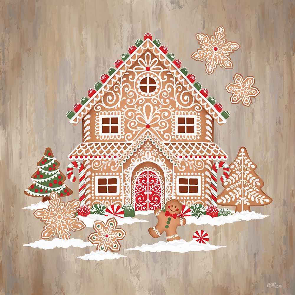 Gingerbread Wonderland art print by Cat Thurman Designs for $57.95 CAD