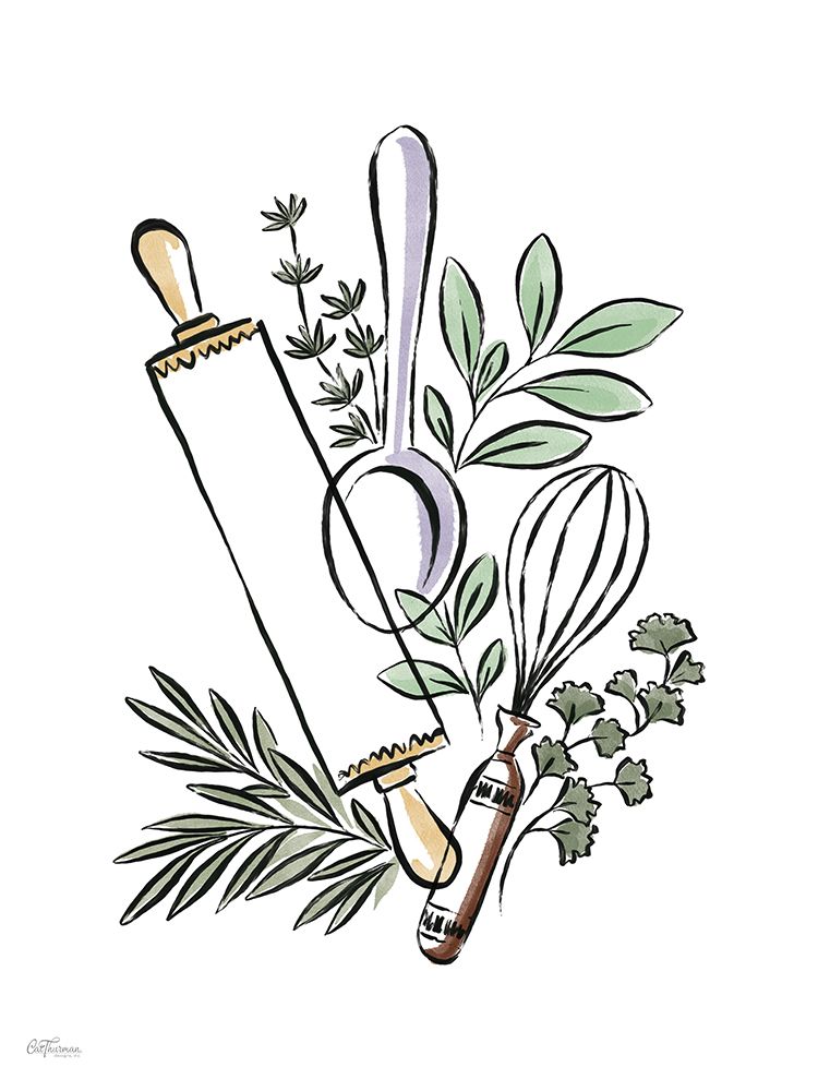 Cooking with Herbs art print by Cat Thurman Designs for $57.95 CAD