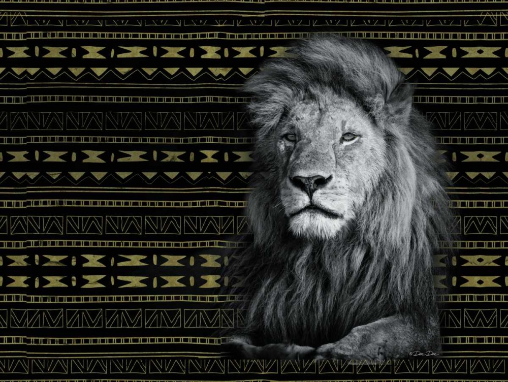 Patterned Lion art print by Dee Dee for $57.95 CAD