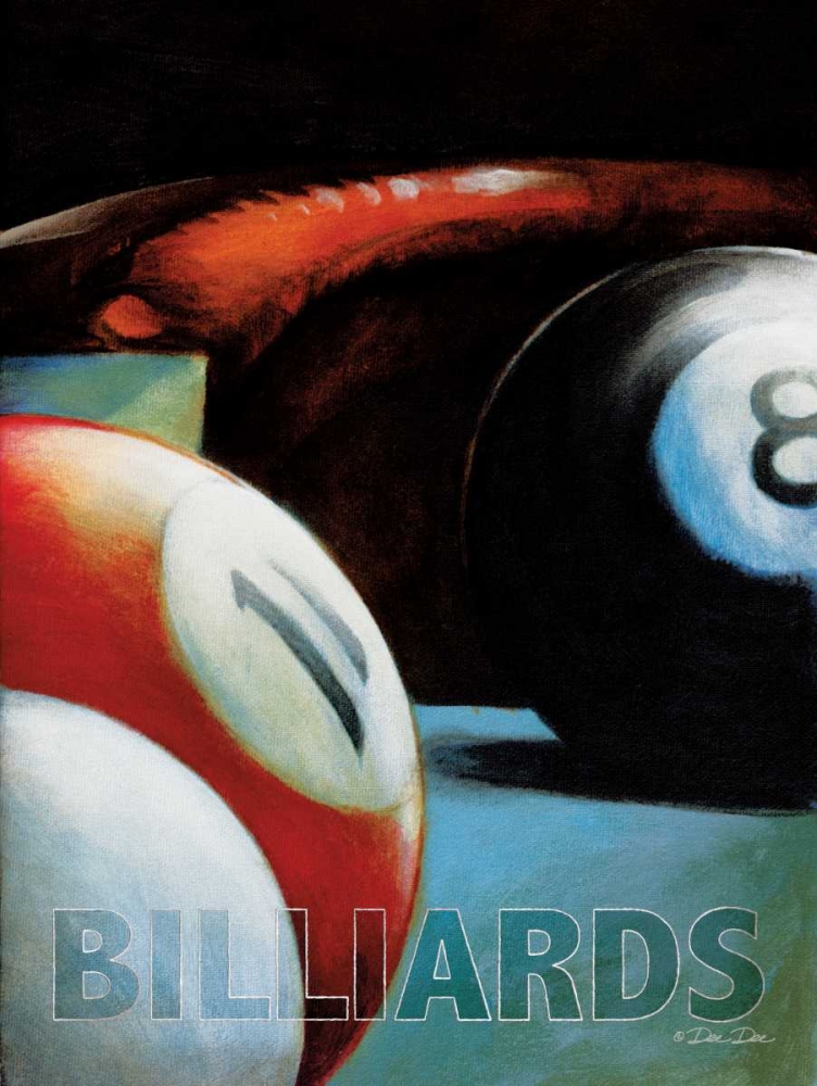 Billiards art print by Dee Dee for $57.95 CAD