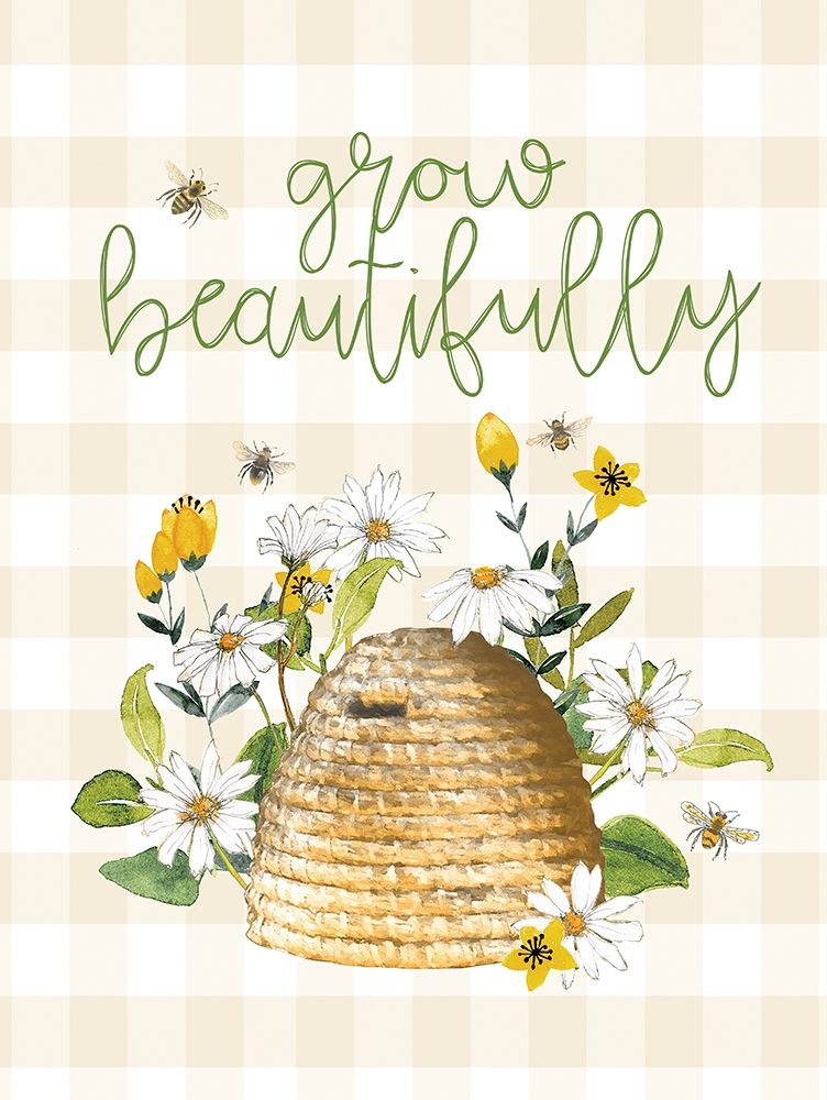 Grow Beautifully Beehive art print by Dogwood Portfolio for $57.95 CAD