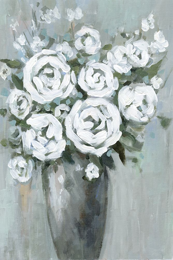 White Painterly Blooms art print by Dogwood Portfolio for $57.95 CAD