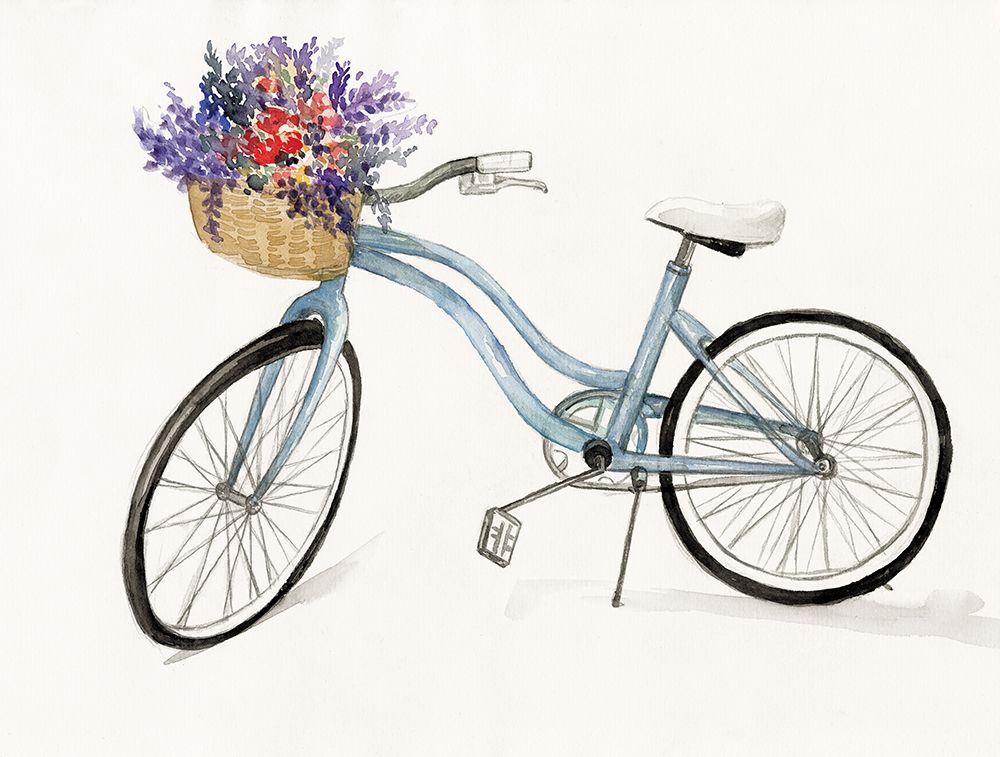 Flower Bicycle II art print by Dogwood Portfolio for $57.95 CAD