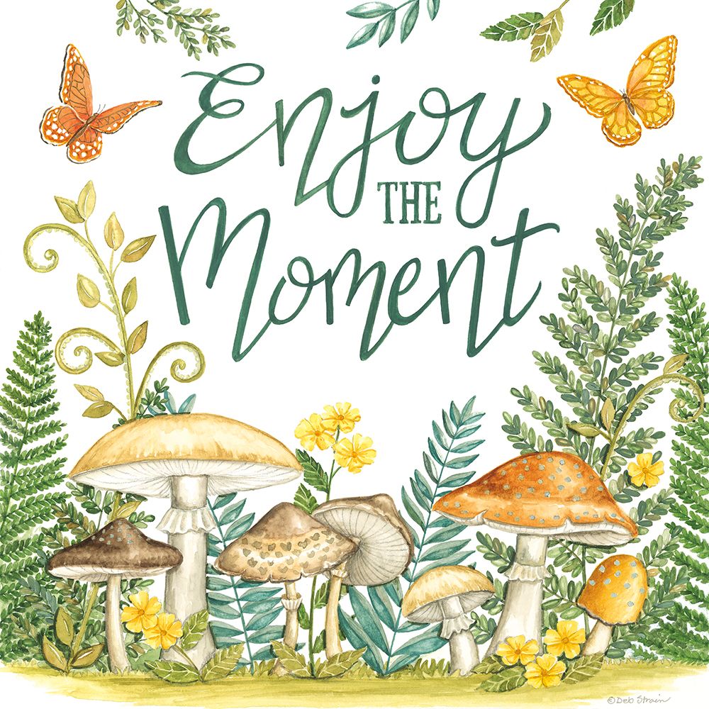 Enjoy the Moment Mushrooms art print by Deb Strain for $57.95 CAD
