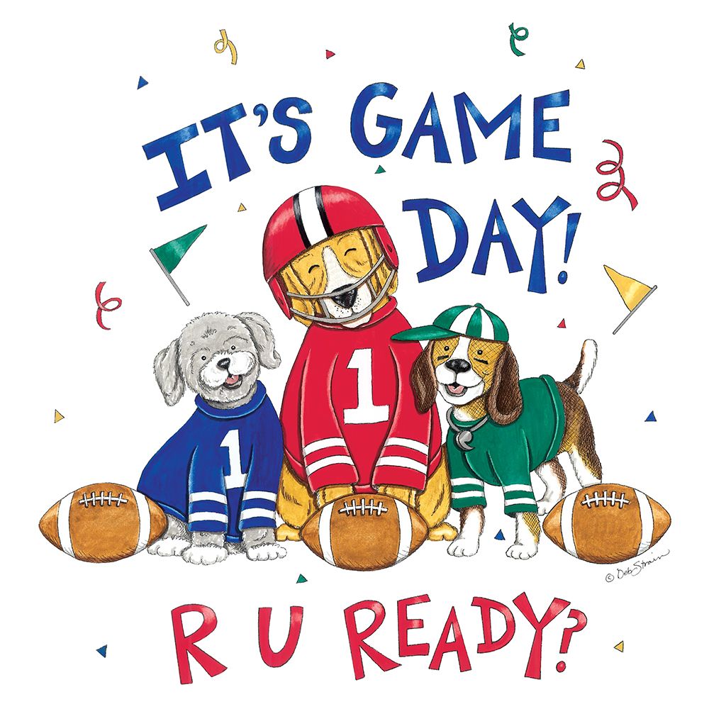 Football Dogs art print by Deb Strain for $57.95 CAD