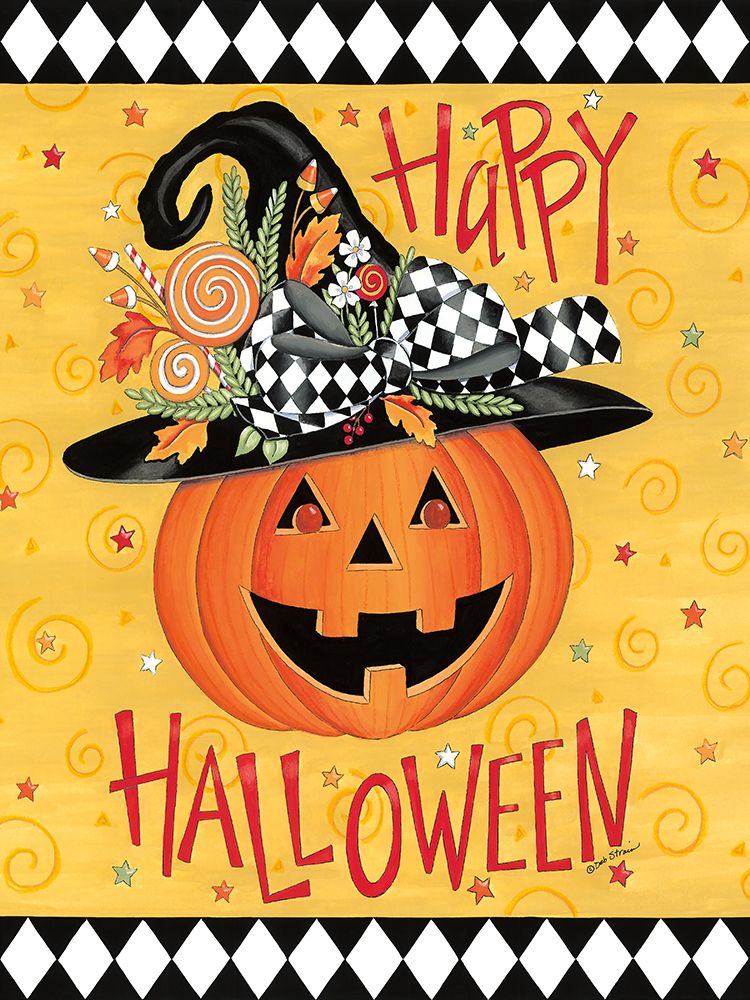 Halloween Fancy Pumpkin art print by Deb Strain for $57.95 CAD