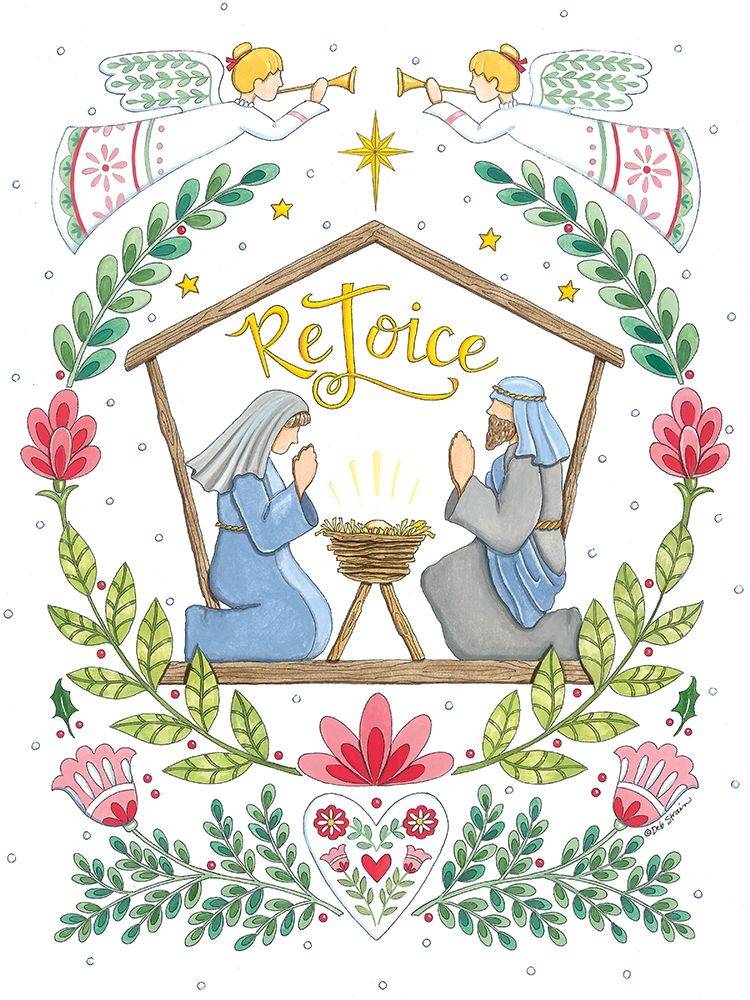 Rejoice Nativity art print by Deb Strain for $57.95 CAD