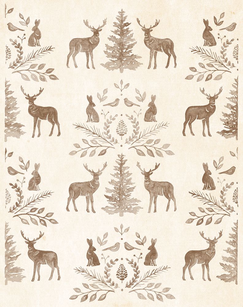 Woodland Animals Silhouettes II art print by Deb Strain for $57.95 CAD