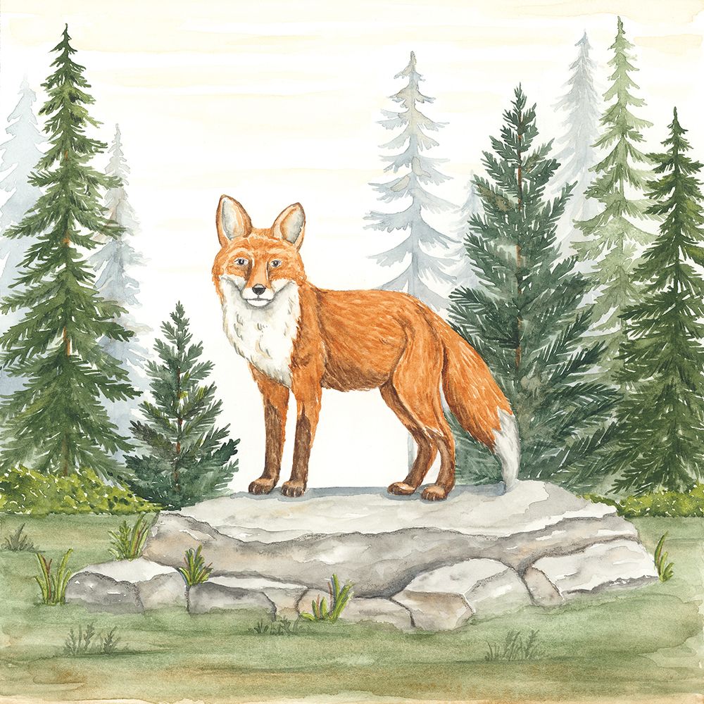 Fox in Forest art print by Deb Strain for $57.95 CAD