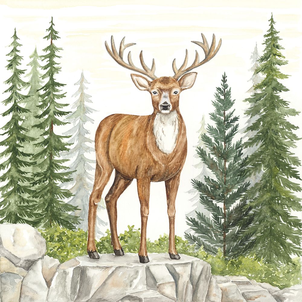 Deer in Forest art print by Deb Strain for $57.95 CAD