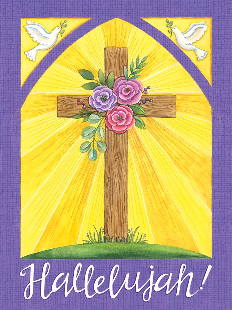 Hallelujah! Cross with Doves art print by Deb Strain for $57.95 CAD