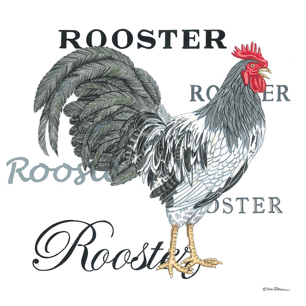 Artisan Farm Rooster II art print by Deb Strain for $57.95 CAD