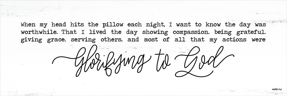 Glorifying to God art print by Imperfect Dust for $57.95 CAD