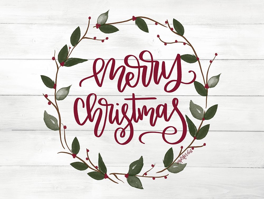 Christmas Wreath art print by Imperfect Dust for $57.95 CAD