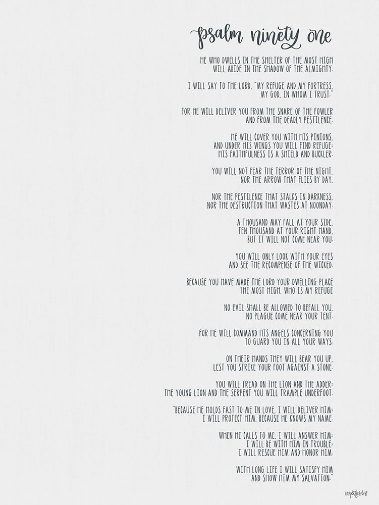 Psalm Ninety One art print by Imperfect Dust for $57.95 CAD