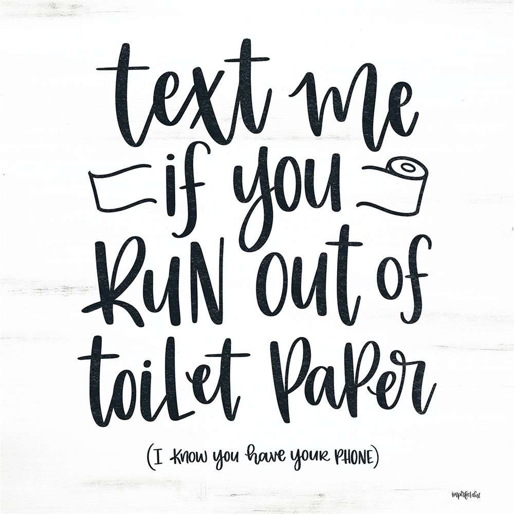 Out of Toilet Paper II art print by Imperfect Dust for $57.95 CAD