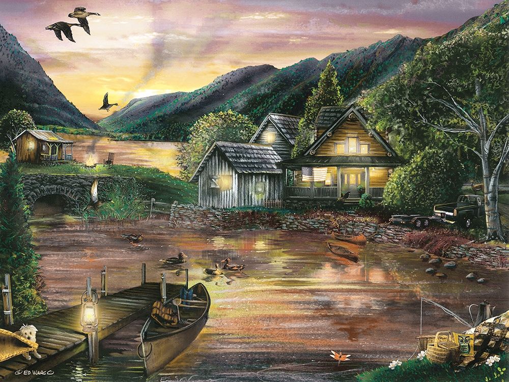 Lakefront Camping II art print by Ed Wargo for $57.95 CAD