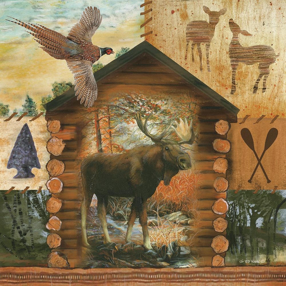 Moose Cabin art print by Ed Wargo for $57.95 CAD