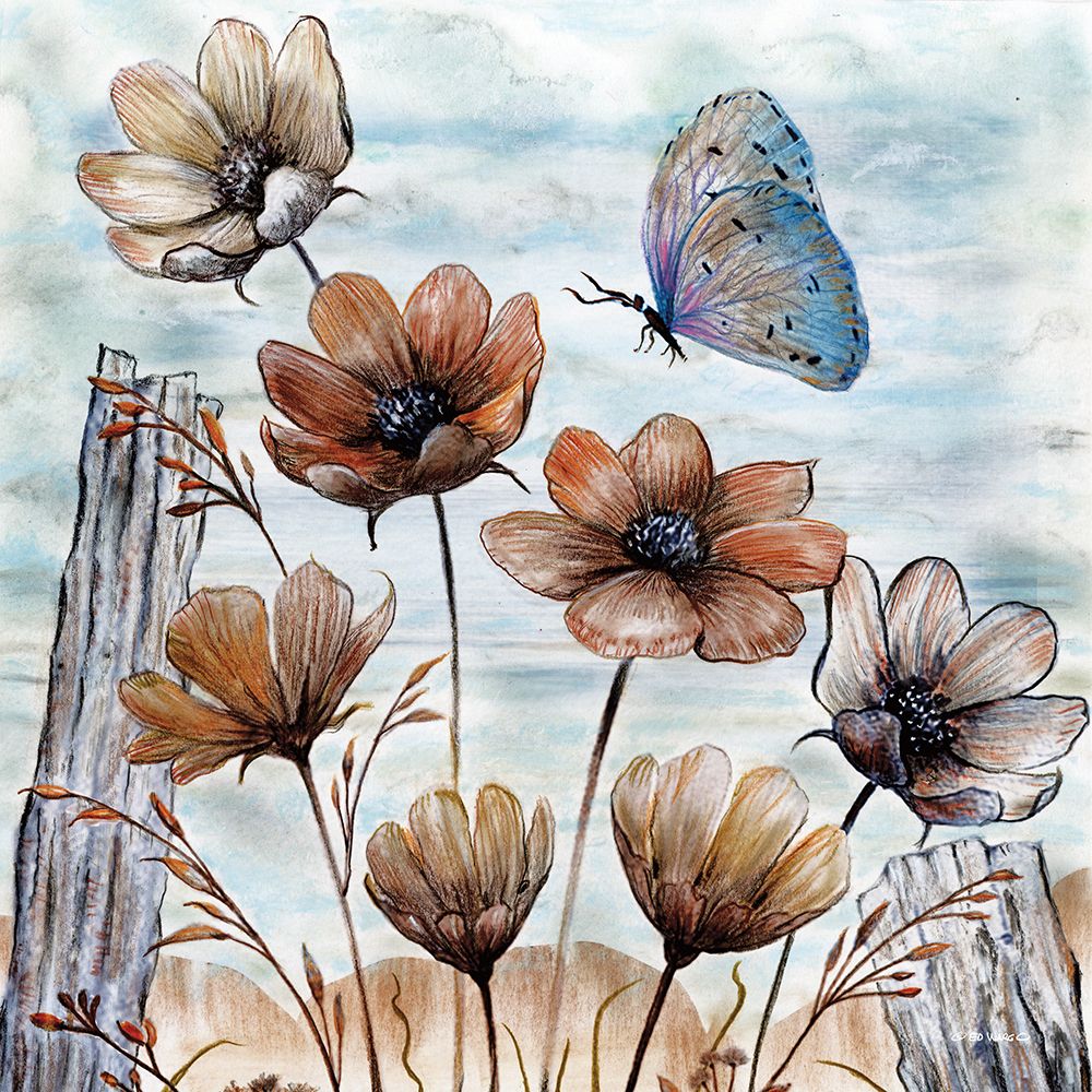 Fence Post Flowers art print by Ed Wargo for $57.95 CAD