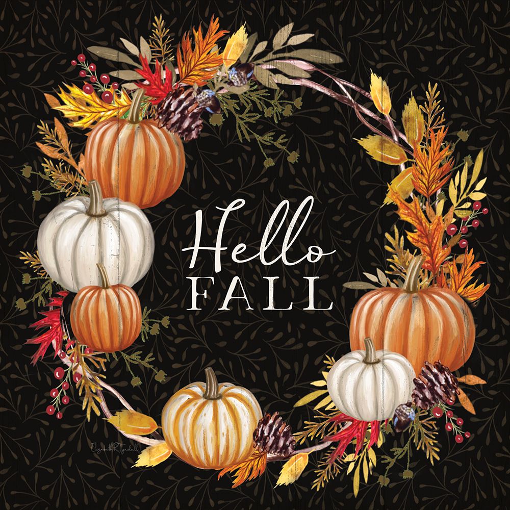 Hello Fall Wreath art print by Elizabeth Tyndall for $57.95 CAD