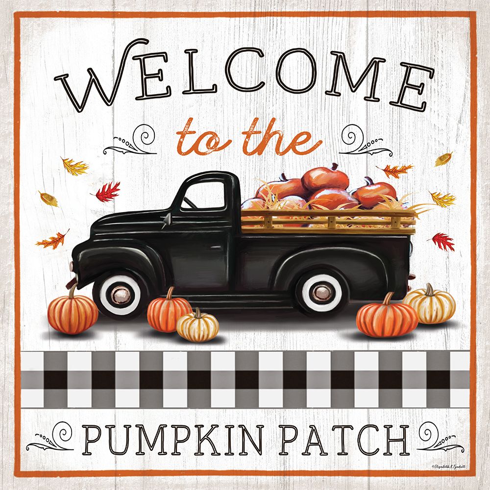 Welcome to the Pumpkin Patch art print by Elizabeth Tyndall for $57.95 CAD