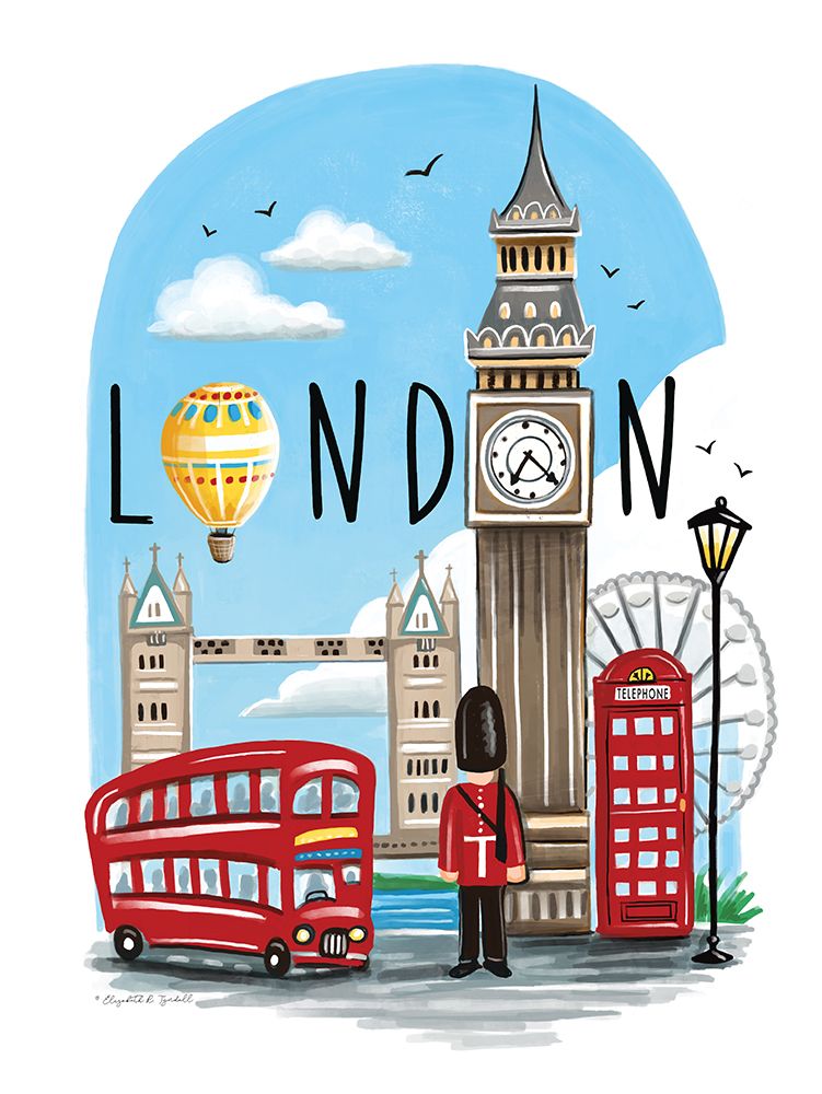 London art print by Elizabeth Tyndall for $57.95 CAD