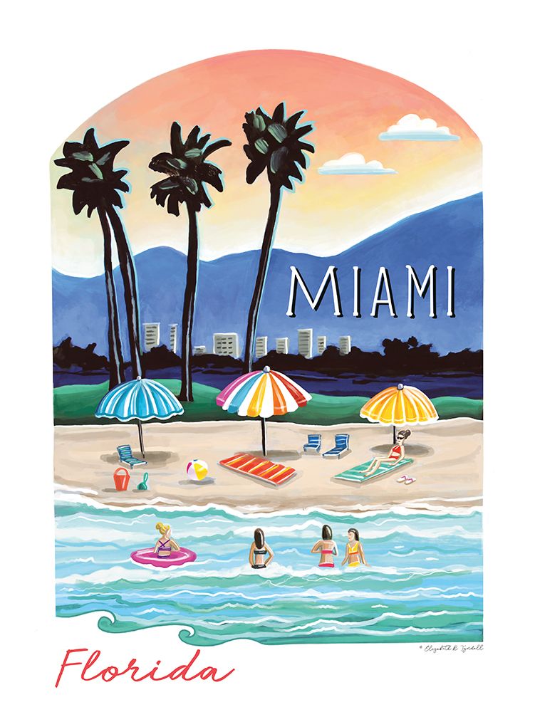 Miami art print by Elizabeth Tyndall for $57.95 CAD
