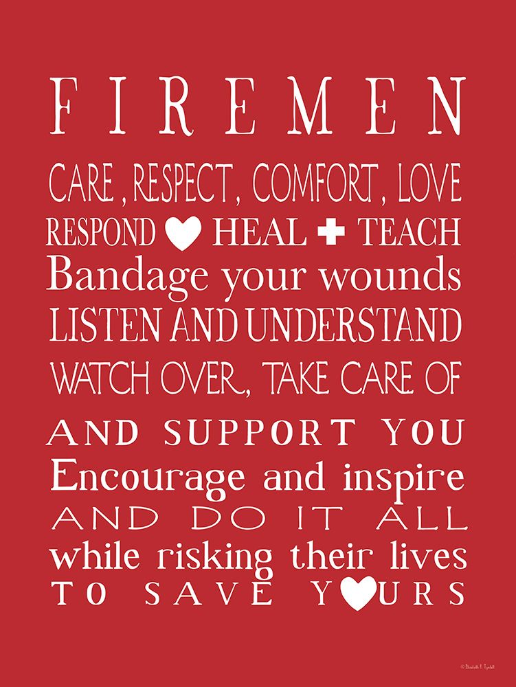 Firemen art print by Elizabeth Tyndall for $57.95 CAD