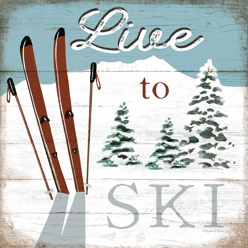Live to Ski art print by Elizabeth Tyndall for $57.95 CAD