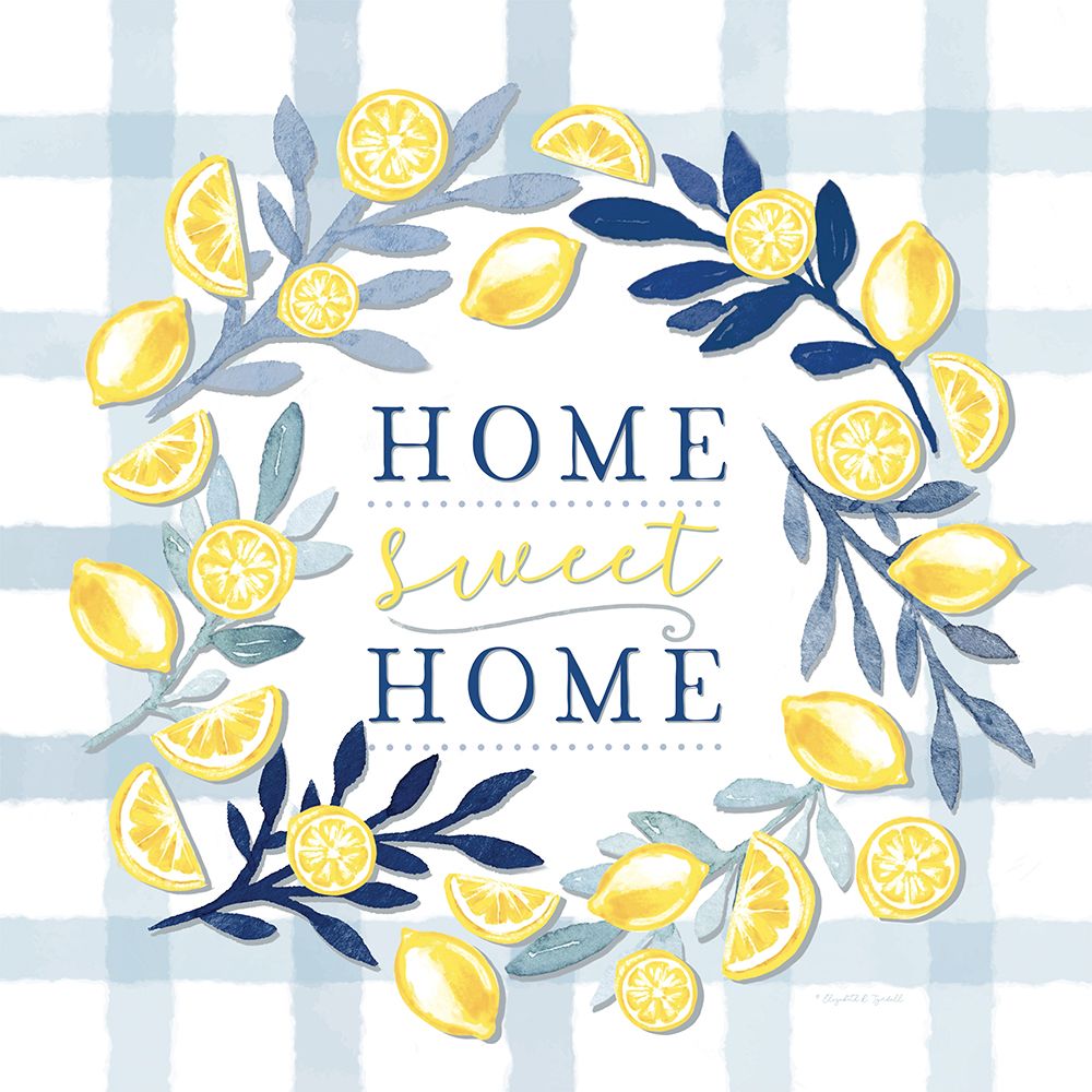Home Sweet Home Lemon Wreath art print by Elizabeth Tyndall for $57.95 CAD