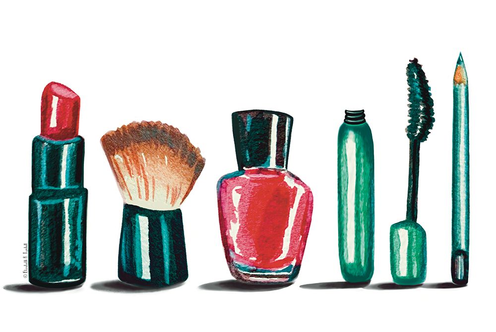 Makeup Essentials art print by Elizabeth Tyndall for $57.95 CAD