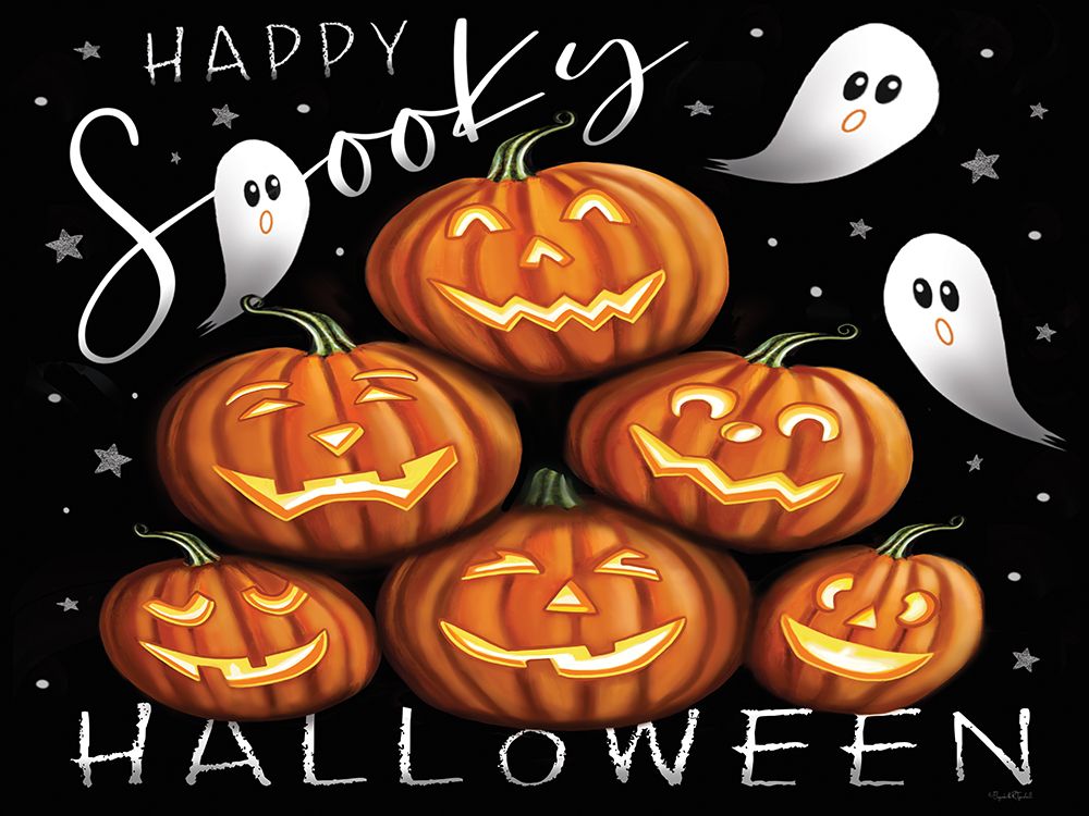 Happy Spooky Halloween art print by Elizabeth Tyndall for $57.95 CAD