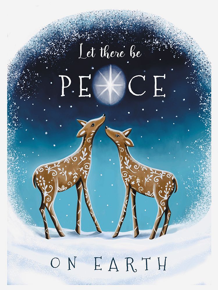 Peace on Earth Deer art print by Elizabeth Tyndall for $57.95 CAD