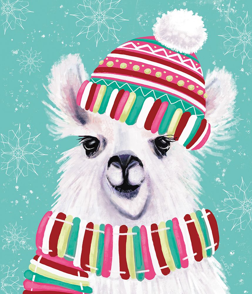 Holiday Llama art print by Elizabeth Tyndall for $57.95 CAD