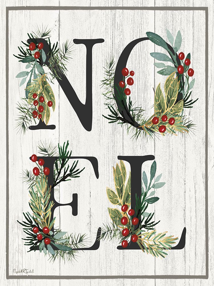 Rustic Noel art print by Elizabeth Tyndall for $57.95 CAD