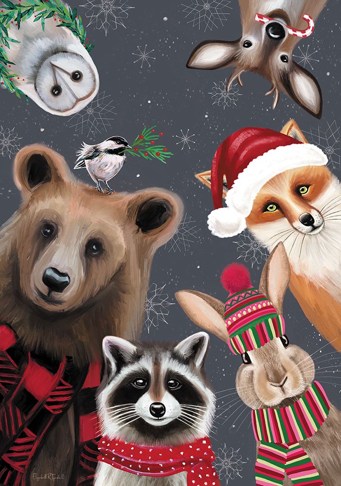 Christmas Animals art print by Elizabeth Tyndall for $57.95 CAD